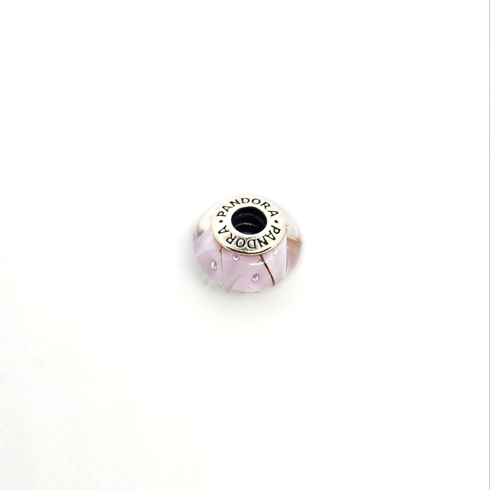 Pandora Retired Looking Glass Murano Sterling Silver bead